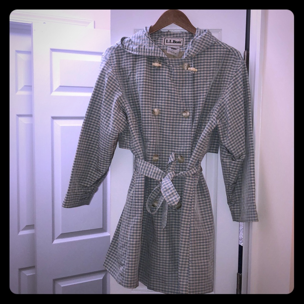 Gingham Print Raincoat